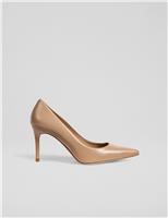 Leather Stiletto Heel Pointed Court Shoes
