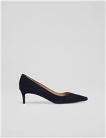 Suede Kitten Heel Court Shoes