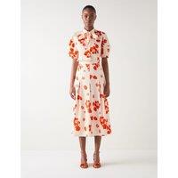 Cotton Rich Floral Print Pussybow Blouse