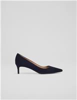 Suede Kitten Heel Court Shoes
