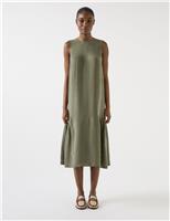 Round Neck Midi Dress