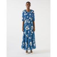 Floral Print Frill Detail Blouse