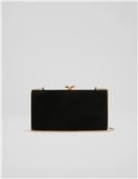 Suede Clutch Bag