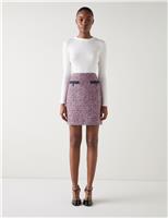 Cotton Rich Checked Mini A-Line Skirt