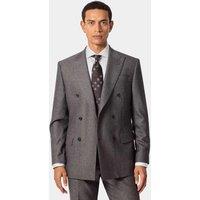Hawes & Curtis Pure Wool Herringbone Double Breasted Blazer Taupe