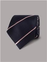 Striped Pure Silk Tie
