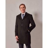 Hawes & Curtis Pure Wool Overcoat Green