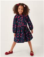 Pure Cotton Cord Floral Dress (2-13 Yrs)