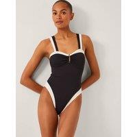 Monsoon Padded Non Wired Sweetheart Neck Bikini Top Black