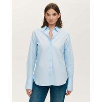 Finery London Cotton Rich Collared Shirt Blue
