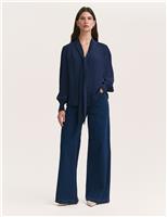 Georgette Tie Neck Blouse