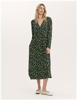 Finery London Jersey Floral Midi Dress Yellow Mix