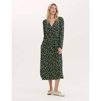 Finery London Jersey Floral Midi Dress Yellow Mix