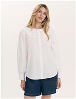 Pure Cotton Embroidered Collared Shirt