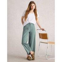 White Stuff Wide Leg Cropped Jeans Blue