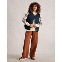 Button Front Quilted Gilet