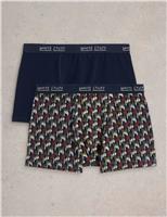 2pk Cotton Rich Patterned Boxers