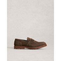 White Stuff Suede Loafers Dark Brown