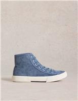 Lace Up Cord High Top Trainers