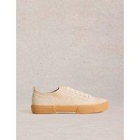 White Stuff Lace Up Chunky Trainers Natural