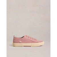 White Stuff Lace Up Chunky Trainers Light Pink