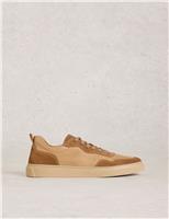 White Stuff Leather Lace Up Trainers Tan