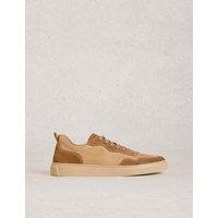 White Stuff Leather Lace Up Trainers Tan