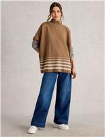 Wool Rich Side Slit Poncho