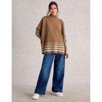 Wool Rich Side Slit Poncho