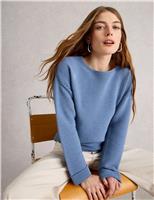 Pure Cotton Ottoman Ribbed Crew Neck Jumper