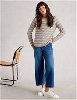 Cotton Rich Striped Crew Neck Top