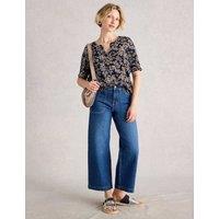 Pure Cotton Printed Notch Neck T-Shirt