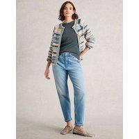 Pure Cotton Ribbed Crew Neck Top
