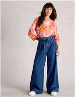 Pure Cotton Printed Crew Neck Top