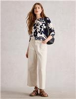 Pure Cotton Floral Button Front Cardigan