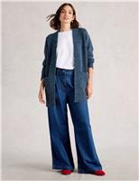 Rib Detail Edge to Edge Longline Cardigan