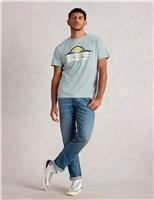 Pure Cotton Graphic Crew Neck T-Shirt