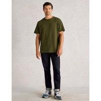 White Stuff Pure Cotton Crew Neck T-Shirt Khaki