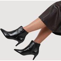 Jones Bootmaker Leather Kitten Heel Ankle Boots Black