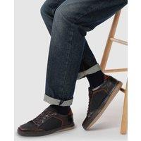 Jones Bootmaker Leather Lace Up Trainers Brown