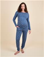 Maternity Star Print Nursing Pyjama Set