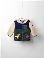 Tractor Applique Borg Fleece Jacket (6 Mths-7 Yrs)