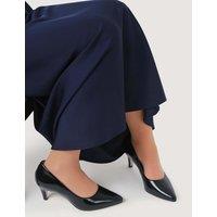 Jones Bootmaker Leather Stiletto Heel Pointed Court Shoes Black