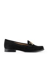 Leather Block Heel Loafers