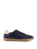 Leather Lace Up Suede Panel Trainers