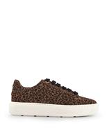Leather Leopard Print Trainers