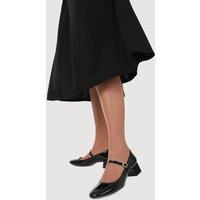 Jones Bootmaker Leather Patent Block Heel Mary Jane Shoes Black