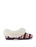 Knitted Faux Fur Cuff Mule Slippers
