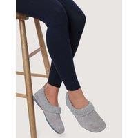 Jones Bootmaker Suede Slippers Grey