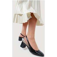 Jones Bootmaker Leather Kitten Heel Court Shoes Black